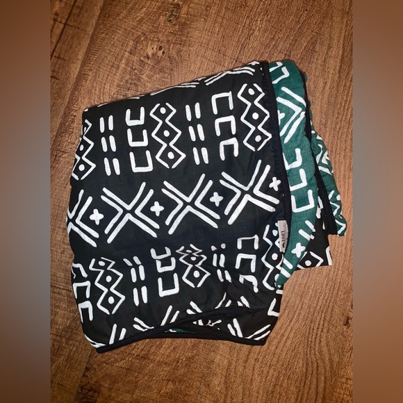 SpearmintLOVE Reversible Muslin Quilt, Forest/Black Mudcloth NWOT - Picture 3 of 4